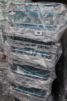 Lot 1040 - Six stacking crates of forty four poly...