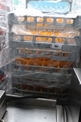 Lot 1041 - Five stacking crates of sixteen 7oz poly...