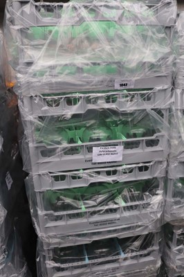 Lot 1042 - Six stacking crates containing nine poly gin...