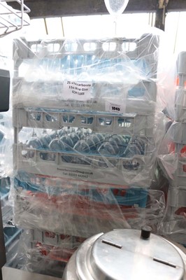 Lot 1045 - Five stacking crates a variety of poly wine...