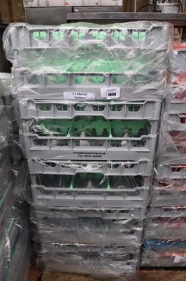 Lot 1050 - Five stacking crates of nine Martini glasses...