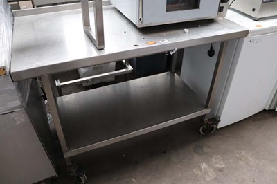 Lot 1071 - 120cm stainless steel preparation table with...