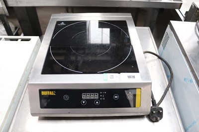 Lot 1078 - 40cm Electric Buffalo single zone induction hob