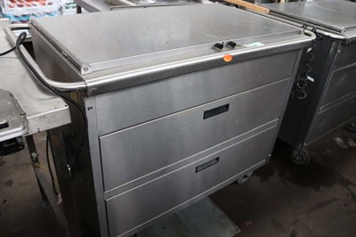 Lot 1092 - 120cm Electric mobile serving station with...