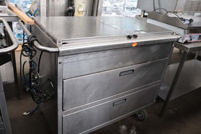 Lot 1093 - 120cm Electric mobile serving station with...