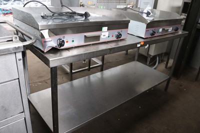Lot 1094 - 180cm stainless steel preparation table with...