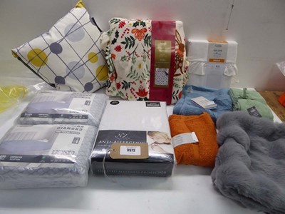 Lot 3572 - Double & single duvet sets, single mattress...