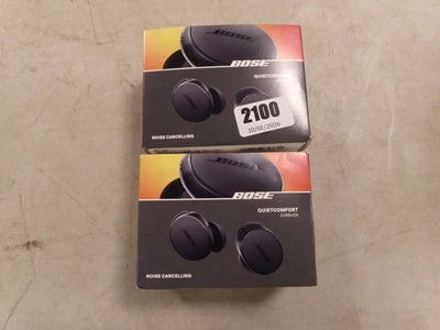 Lot 2100 - 2 boxed pairs of Bose noise cancelling ear buds