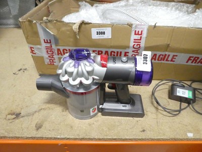 Lot 3307 - Handheld Dyson V8 with pole, head, attachments...