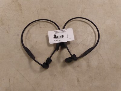 Lot 2128 - 2 unboxed pairs of Shokz noise cancelling bone...