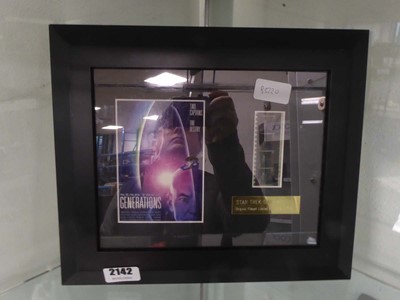 Lot 2142 - Framed Star Trek generations film cell