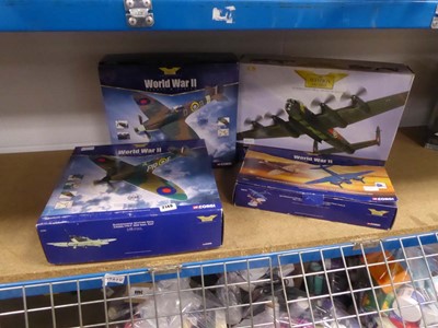 Lot 2149 - 4 boxed Corgi diecast WW2 plane models, boxed