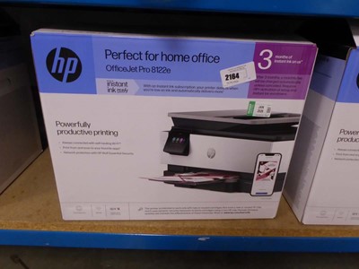 Lot 2164 - HP Office Jet Pro 8122E printer, boxed
