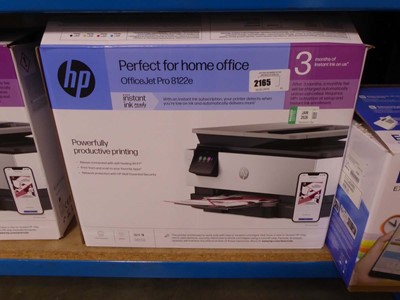 Lot 2165 - HP Office Jet Pro 8122E printer, boxed