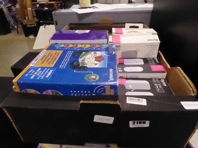 Lot 2198 - Box containing wireless door bells, phones etc