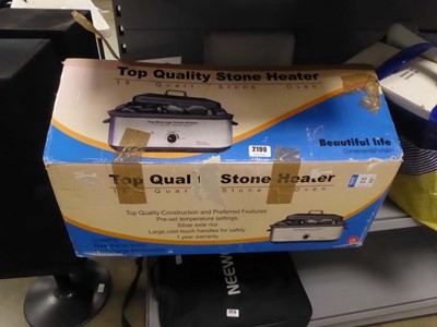 Lot 2199 - Massage stone heater, boxed