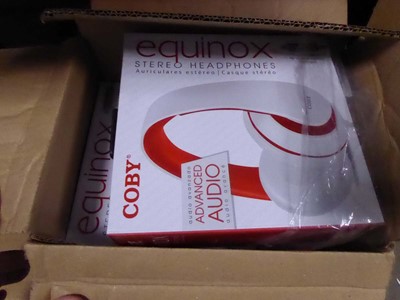 Lot 2202 - 2 boxes of Coby Equinox stereo headphones