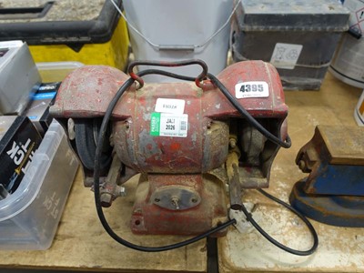 Lot 4395 - Vintage 240v double ended bench grinder