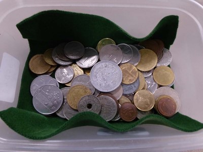 Lot 2286 - Box containing foreign coins