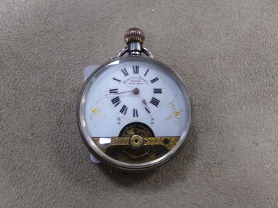 Lot 2288 - Hebdoman Patent pocket watch