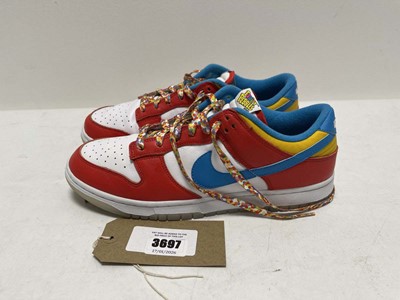 Lot 3697 - Nike dunk low QS LeBron James fruity pebbles...