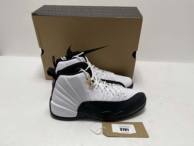 Lot 3701 - Nike air jordan 12 retro trainers in white...