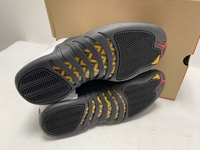 Lot 3701 - Nike air jordan 12 retro trainers in white...