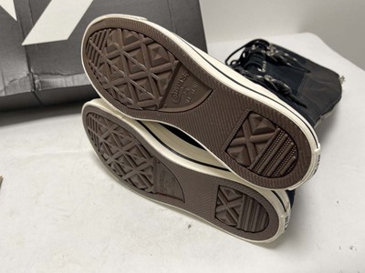 Lot 3703 - Converse hi top boot trainers in black size...