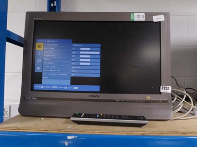 Lot 2252 - Sony 20" TV. Model number KDL20B4050. With...