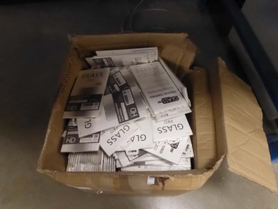 Lot 2256 - Box containing tempered glass screen...