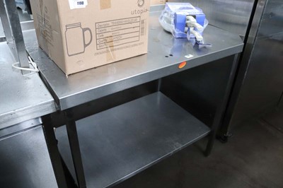 Lot 1101 - 110cm stainless steel preparation table with...