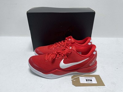 Lot 3714 - Nike kobe VIII protro trainers in red size...