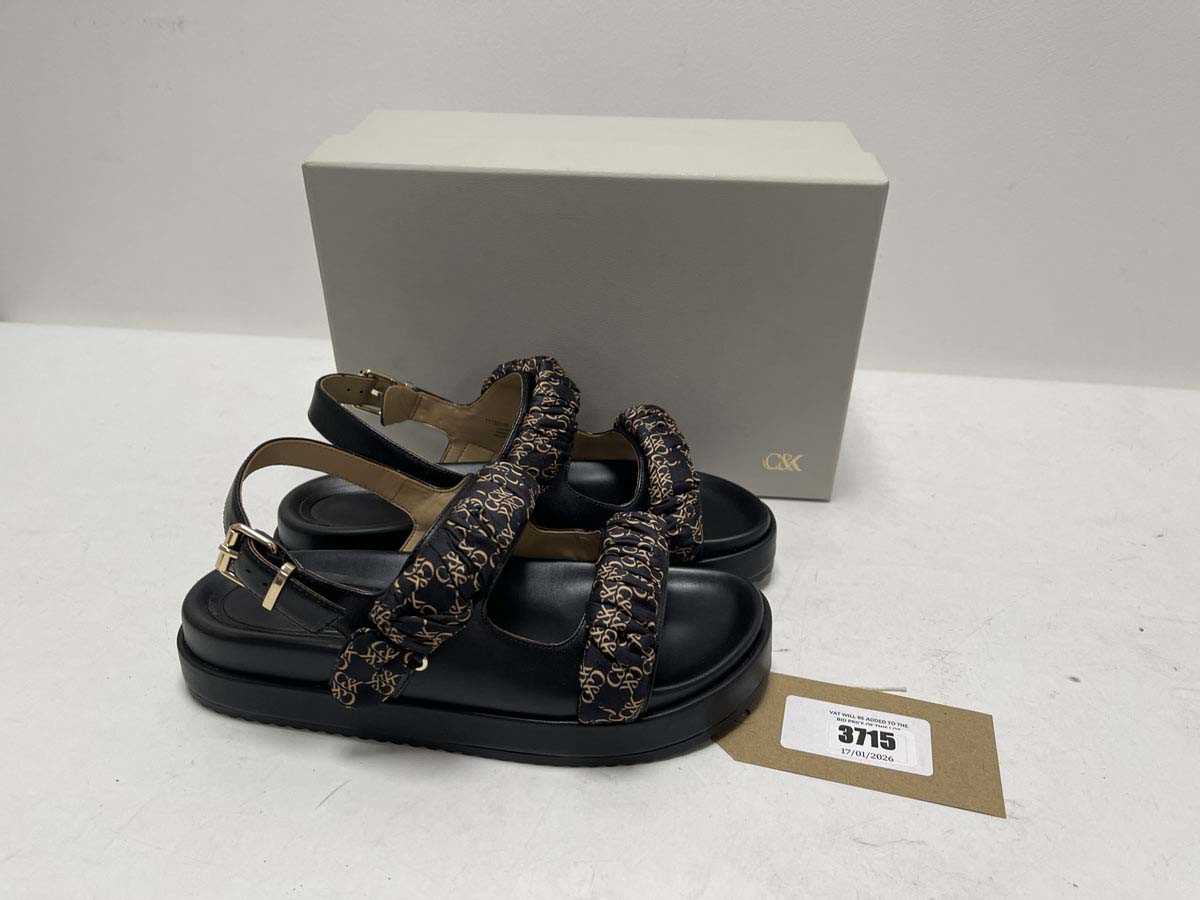 Lot 3715 - Charles & Keith open toe slingback sandals in...