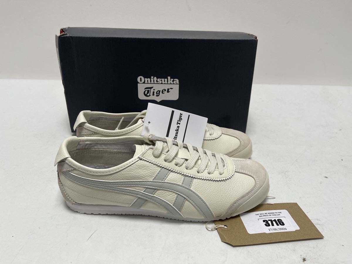 Lot 3716 - Onitsuka Tiger mexico 66 trainers in cream...