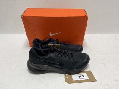 Lot 3717 - Nike revolution 7 trainers in black size UK5.5...
