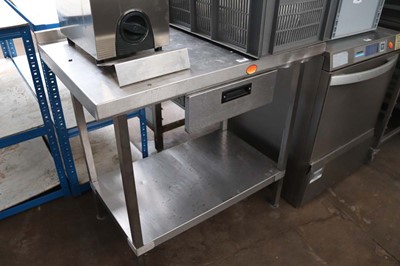 Lot 1105 - 90cm stainless steel preparation table with...