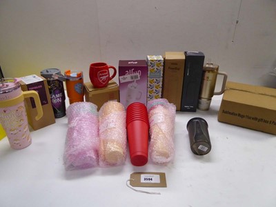 Lot 3594 - Water bottles, tumblers, coffee mugs including...