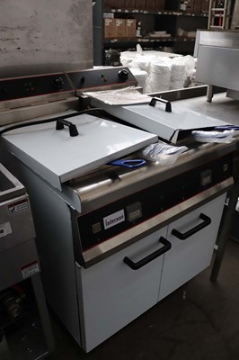 Lot 1117 - 80cm Electric Infernus twin tank fryer with...