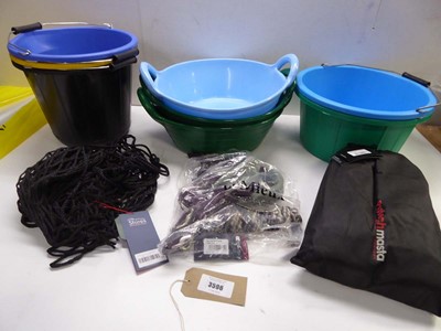 Lot 3596 - Equine accessories including Headcollar, leg...