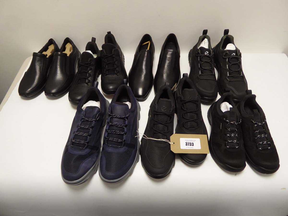 Lot 3733 - 7x Pairs of Ecco shoes in various styles