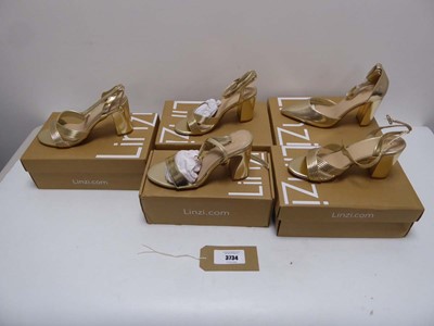 Lot 3734 - 5x Boxed pairs of Linzi shoes in various and...
