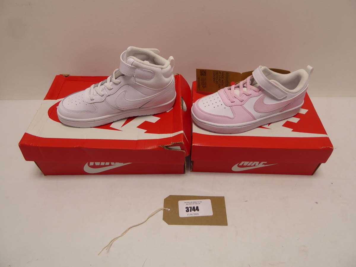 Lot 3744 - 2x Boxed pairs of Nike children's trainers...