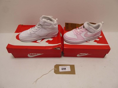 Lot 3744 - 2x Boxed pairs of Nike children's trainers...