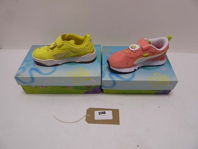 Lot 3746 - 2x Boxed pairs of Puma X SpongeBob Squarepants...