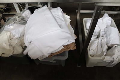 Lot 1091 - Three plastic boxes containing white hand...