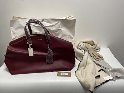 Lot 3747 - Katie Loxton large duffel bag in wine red plus...