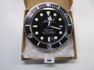Lot 3604 - Luxury Rolex design wall clock