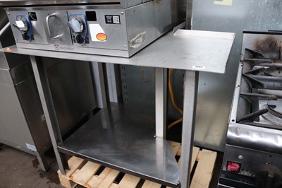 Lot 1147 - Custom built corner stainless steel work bench