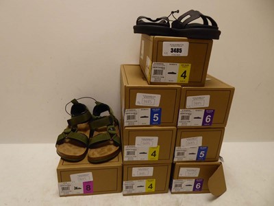 Lot 3485 - x8 pairs of Heritage63 Pajar sandals to...