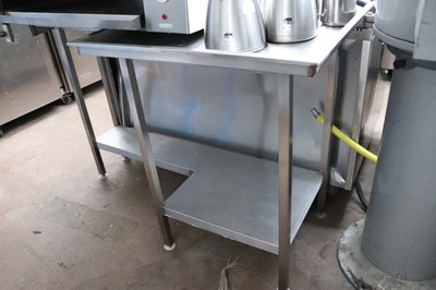 Lot 1155 - Stainless steel custom built workbench